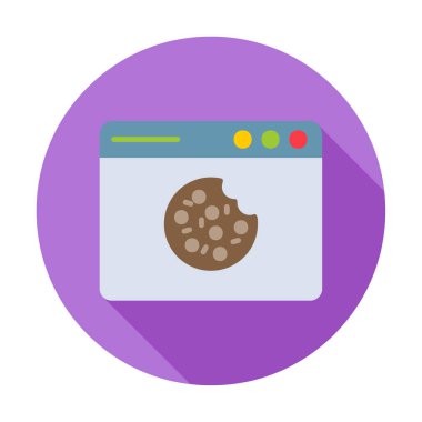 Basit Web Kurabiyeleri simgesi, vektör illüstrasyonu