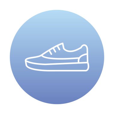 spor ayakkabı ikonu vektör illüstrasyonu 