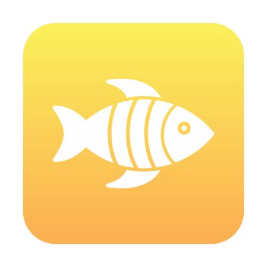 Balık. Web simgesi basit illüstrasyon