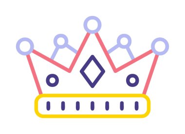 Taç. Web simgesi basit illüstrasyon