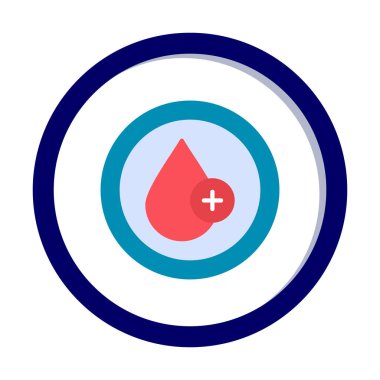 Kan damlası ağ simgesi, vektör illüstrasyonu 