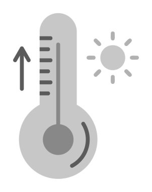 Termometre web simgesi, vektör çizim 