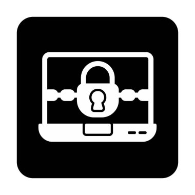 bilgisayar kilidi vektör illüstrasyonu 