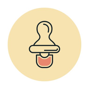 Bebek emziği çizgisi simgesi. doğrusal biçim işareti web tasarımı.