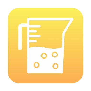 Beaker modern simgesinin vektör illüstrasyonu                          