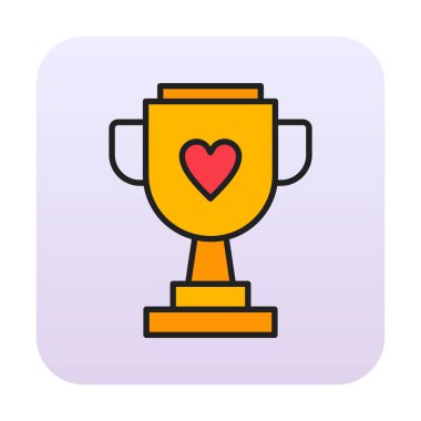 Kupalı kupa. Web simgesi basit illüstrasyon