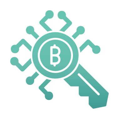 Şifreleme Anahtarı simgesi. vektör ince çizgi çizimi.