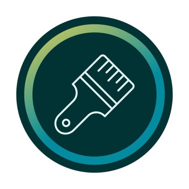 fırça ağ ikonu vektör illüstrasyonu