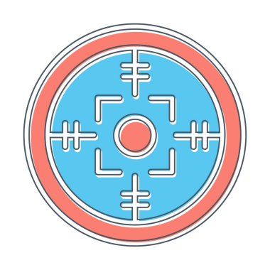 Kapsam renkli vektör simgesi