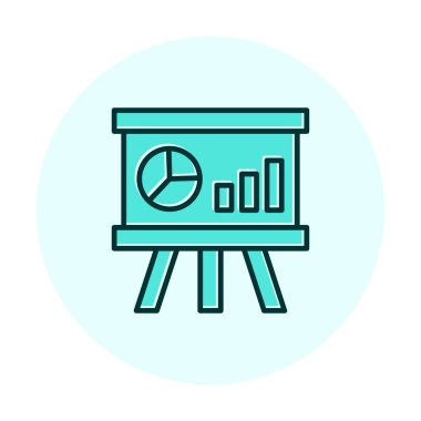 Whiteboard simgesinin vektör illüstrasyonu