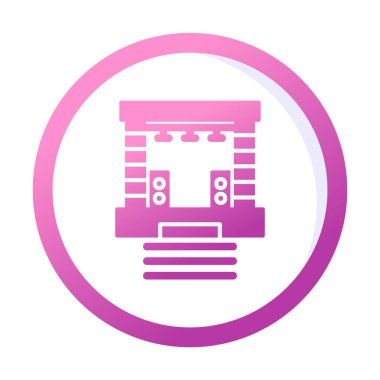 sahne ikonu vektör illüstrasyonu 