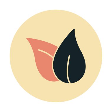 ekoloji sembolü, yaprak simgesi, vektör illüstrasyon grafiği