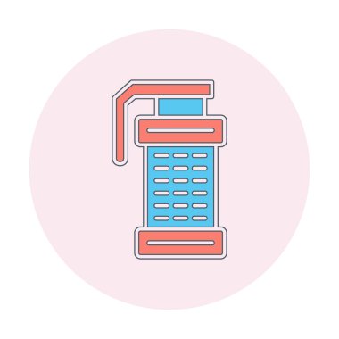 Smoke Grenade web simgesi, vektör illüstrasyonu