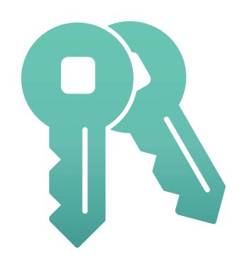 anahtar simgesi. düz dizayn. vektör illüstrasyonu 