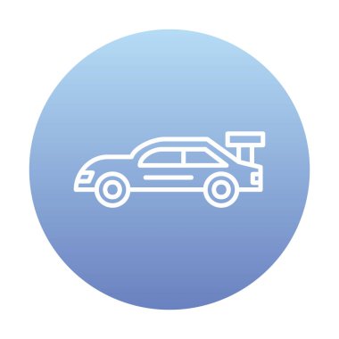 Yarış arabası simgesi, vektör çizimi