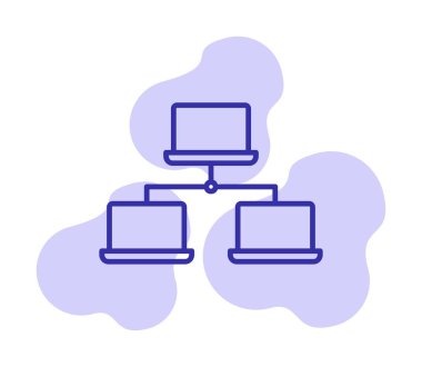 Basit ağ simgesi, vektör illüstrasyonu