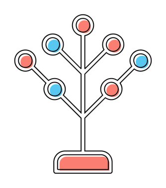 Basit filogenetik simge, vektör illüstrasyonu