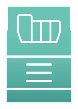 Sigara Kutusu Web simgesi, vektör illüstrasyonu 