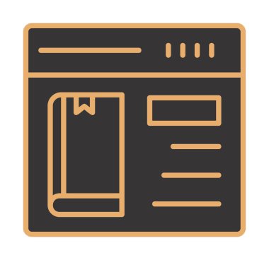 Basit Çevrimiçi Kitap satın alma simgesi, vektör illüstrasyonu