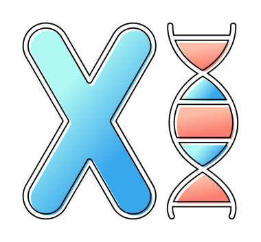 Kromozom ikon vektör illüstrasyon tasarımı