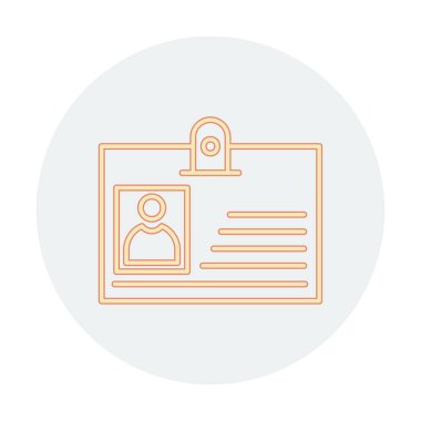 ID kart simgesi vektör illüstrasyonu