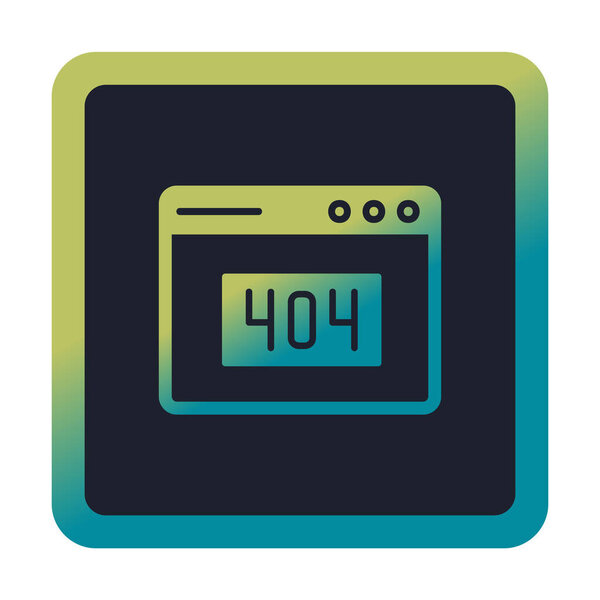 простая сеть 404 Значок ошибки, векторная иллюстрация