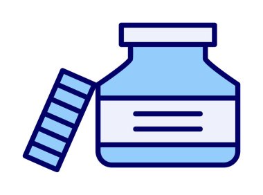 Mürekkep kavanozu simgesinin vektör çizimi 