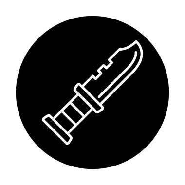 askeri bıçak ikonu vektör illüstrasyon sembolü tasarımı