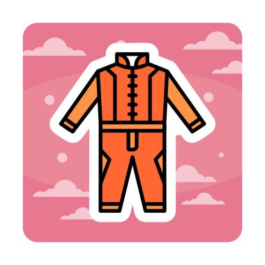 Race Suit web simgesi, vektör illüstrasyonu