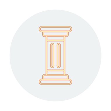 Sütun düz simgesinin vektör illüstrasyonu