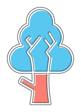 ağaç simgesi basit resimleme