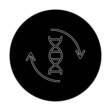DNA ikon vektör çizimi molekülü