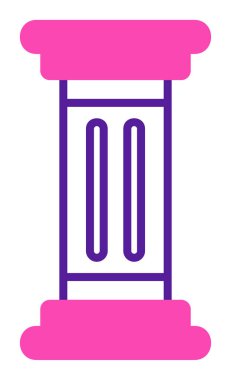 Sütun düz simgesinin vektör illüstrasyonu