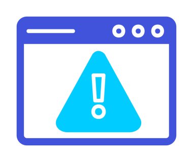 Basit Web Uyarı simgesi, vektör illüstrasyonu