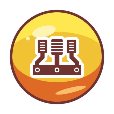 Araba Hızlandırıcı düz simgesi, vektör illüstrasyonu 