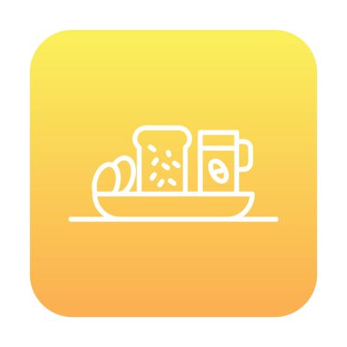 Basit düz yiyecek simgesi, vektör illüstrasyonu