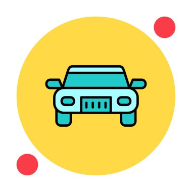 araba web simgesi basit illüstrasyon 