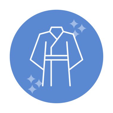 Japon kimono taslak ikonu. mobil konsept ve web tasarımı için doğrusal biçim işareti. 
