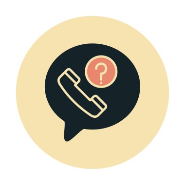 Basit kaçırılan çağrı simgesi, vektör illüstrasyonu