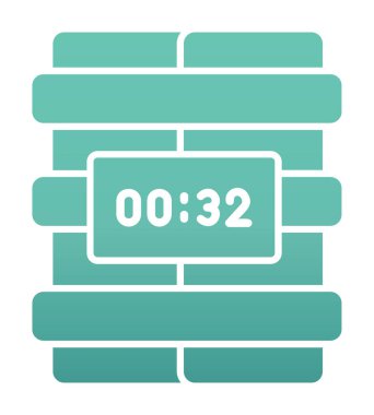 Zaman bombası ikonu vektör illüstrasyonu.