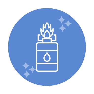 Kamp Gaz simgesinin vektör illüstrasyonu