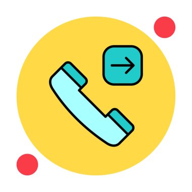 Giden telefon simgesi arkaplanda izole edildi