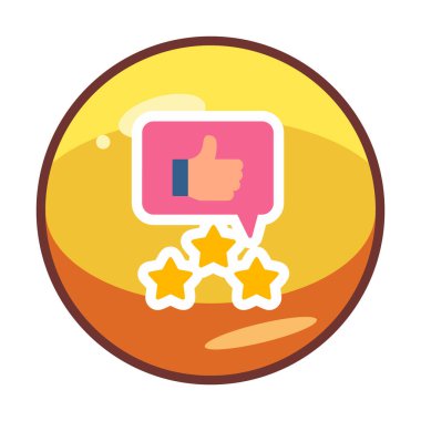 düz Gözden Geçirme simgesi vektör çizimi