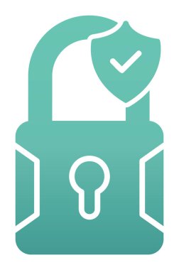 asma kilit web simgesi, vektör illüstrasyonu