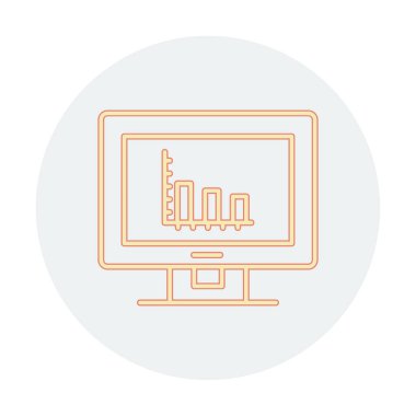 Basit Analitik simge, vektör illüstrasyonu