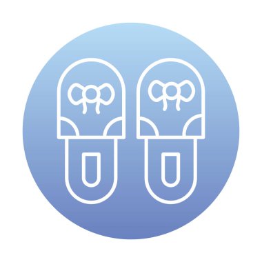 Basit Terlik simgesi, vektör illüstrasyonu