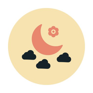 Ay simgesi, vektör illüstrasyonu basit tasarım