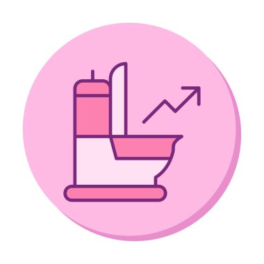 Ok simgesi vektör illüstrasyonlu idrar 