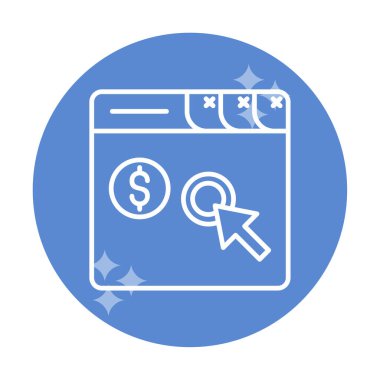 Her Tıklama simgesine Öde, vektör illüstrasyonu