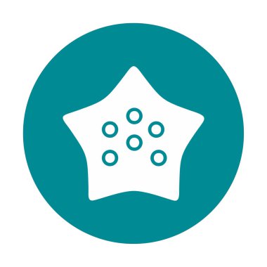 denizyıldızı düz ikon vektör çizimi 